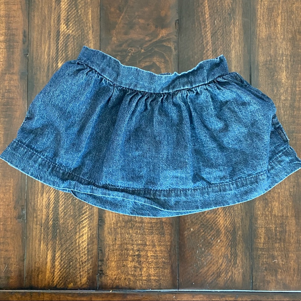 Cat and Jack jean skirt with shorts underneath